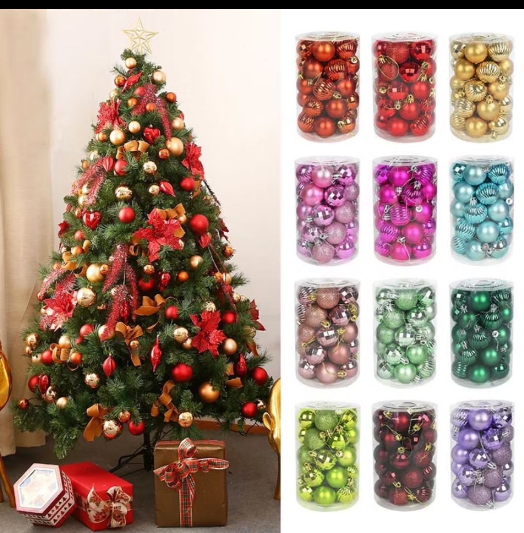 Bolas de Natal Luxuosas 6cm/5cm/4cm — Diversas Cores