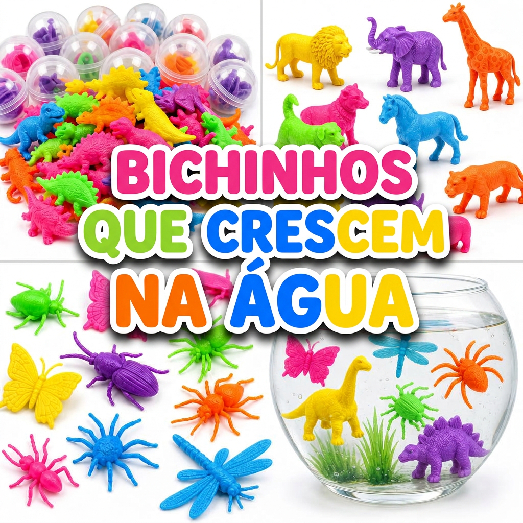 Kit 30 Bichinhos que Crescem na Água
